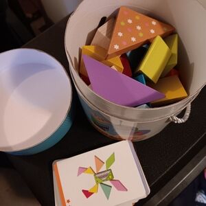 Colorful Wooden Shape Blocks Set